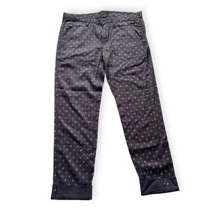 Hudson Jamie Slim Chino Navy Blue Polka Dot Pants